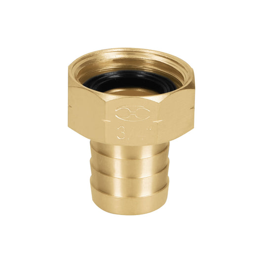 Conector 3/4' hembra de latón sólido para manguera, Truper Caja con 6, 12286