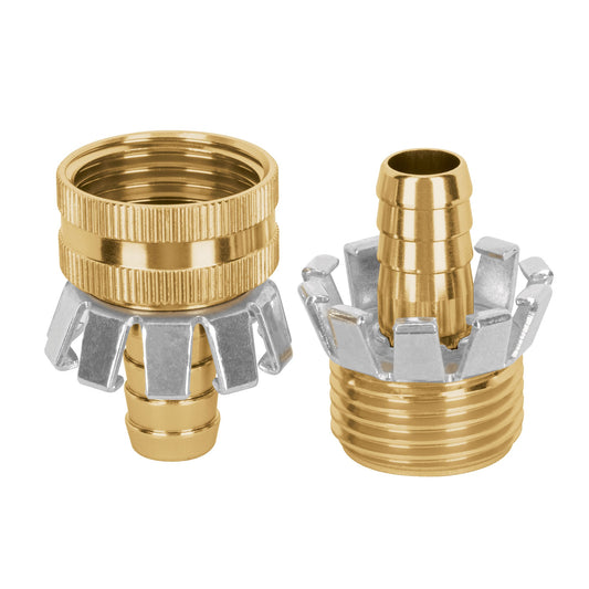 Juego de conectores 1/2' macho/hembra tipo garra de aluminio Caja con 12, 102084