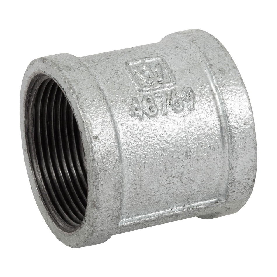 Cople reforzado de acero galvanizado de 1-1/2', Foset Caja con 4, 48769