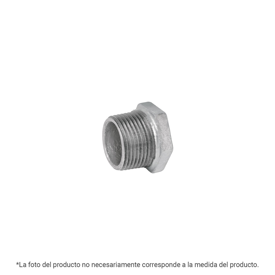 Reducción bushing acero galvanizado 2x1', FOSET Caja con 4, 43971