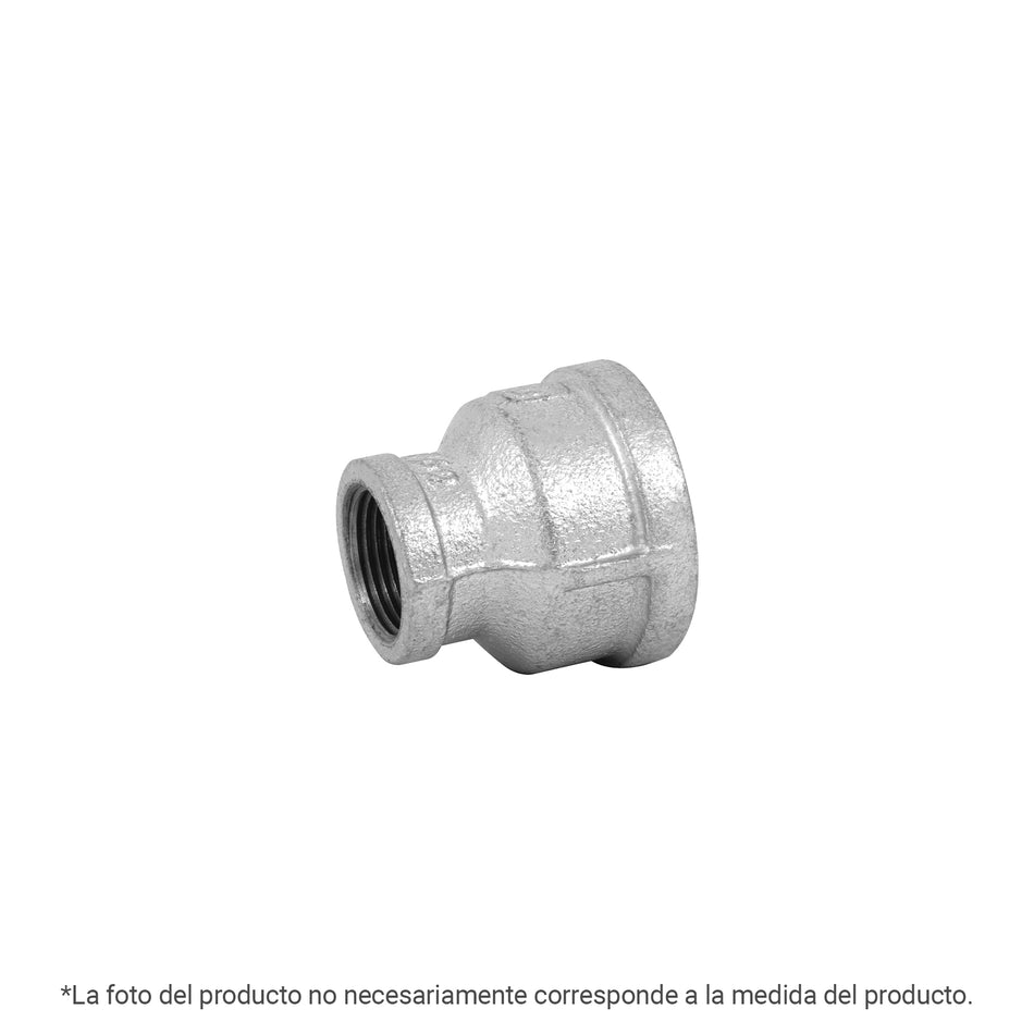 Reducción campana acero galvanizado 2x1/2', FOSET Caja con 4, 43976