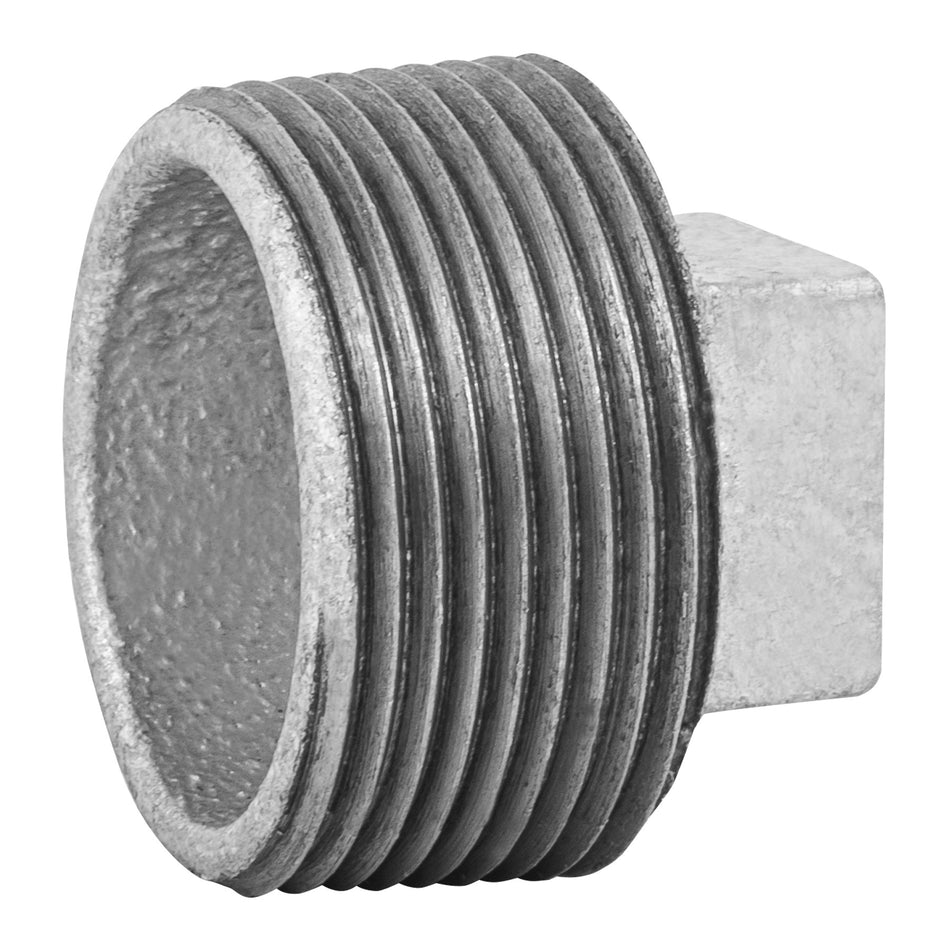 Tapón macho 1-1/4' de acero galvanizado, Foset Caja con 4, 48783