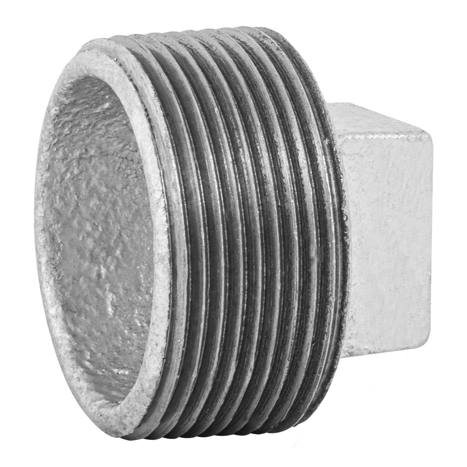 Tapón macho 1-1/2' de acero galvanizado, Foset Caja con 4, 48784