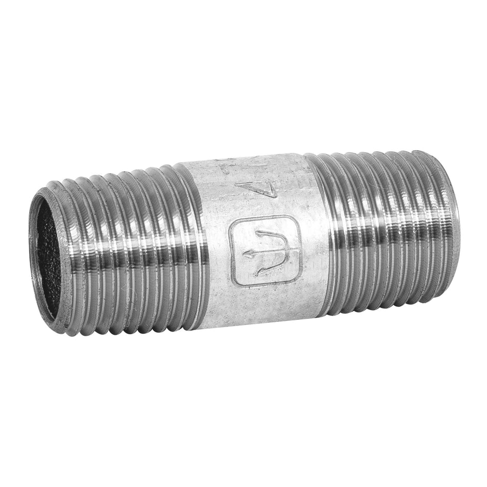 Niple de acero galvanizado 1/2' x 2', Foset Caja con 10, 47516