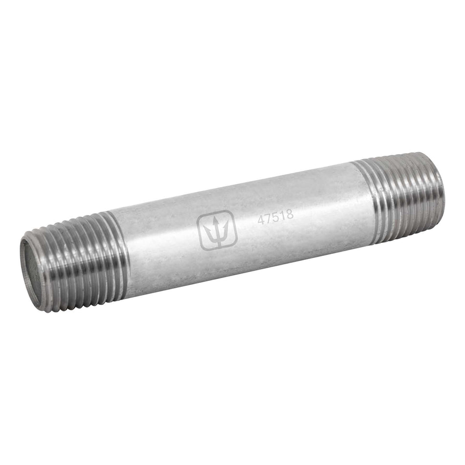Niple de acero galvanizado 1/2' x 4', Foset Caja con 10, 47518