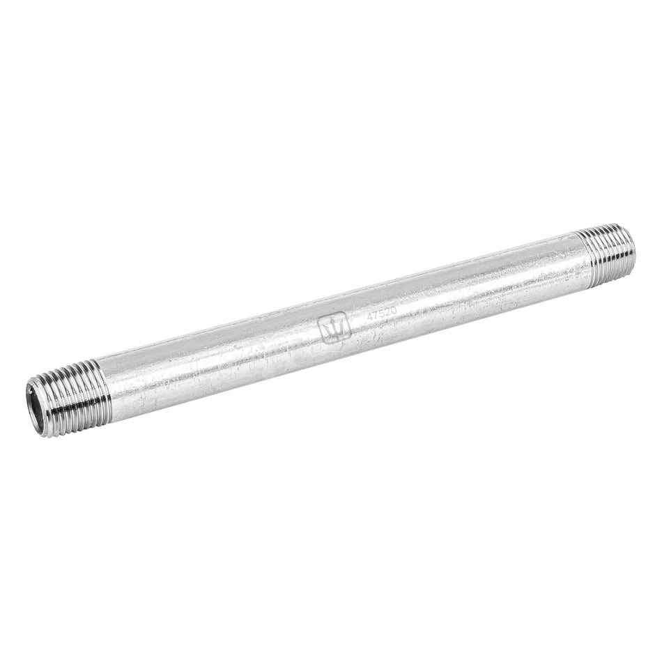 Niple de acero galvanizado 1/2' x 8', Foset Caja con 5, 47520