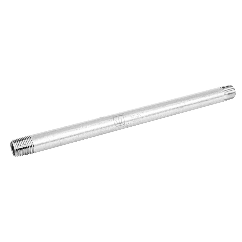 Niple de acero galvanizado 1/2' x 12', Foset Caja con 4, 47521