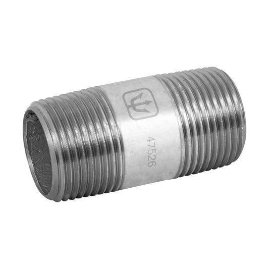 Niple de acero galvanizado 3/4' x 2', Foset Caja con 10, 47526