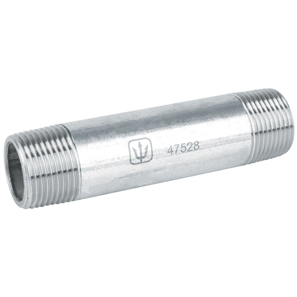 Niple de acero galvanizado 3/4' x 4', Foset Caja con 10, 47528