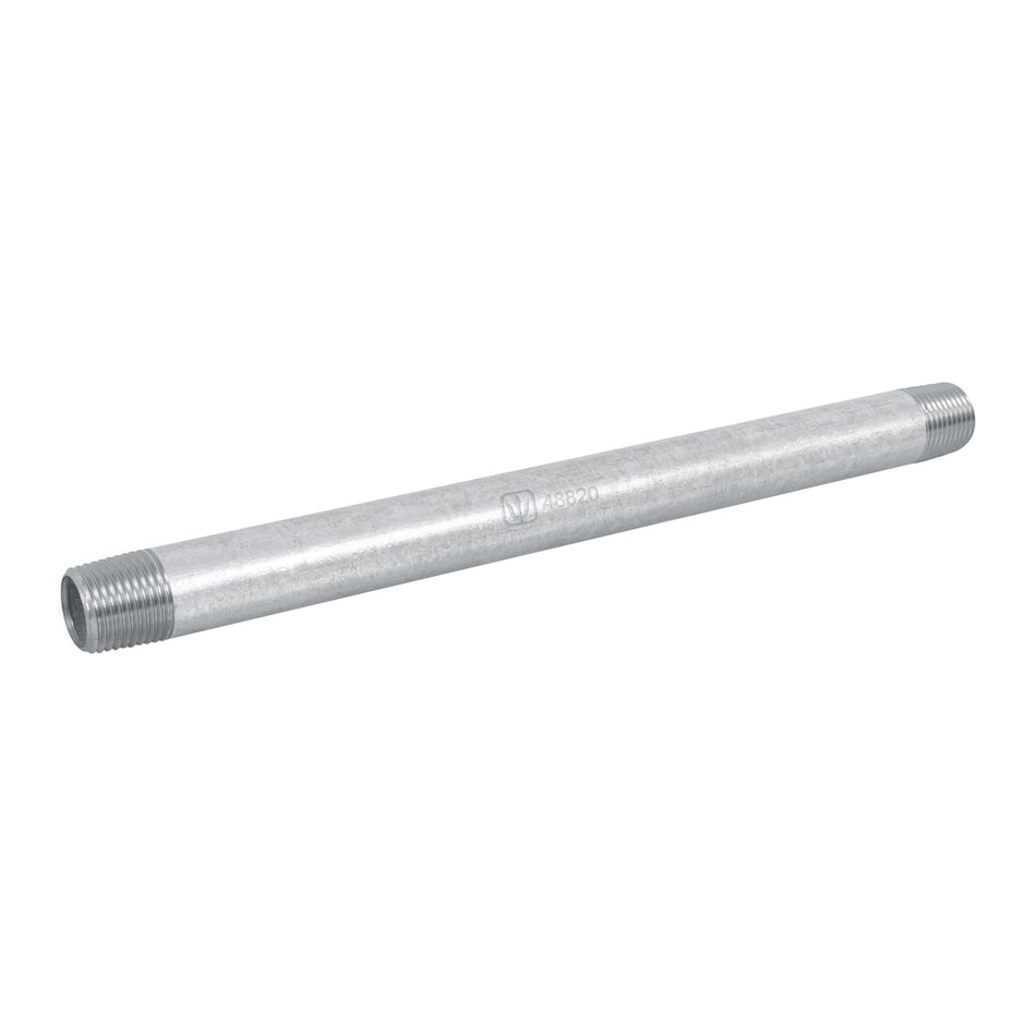 Niple de acero galvanizado 1/2 x 10', Foset Caja con 4, 48820