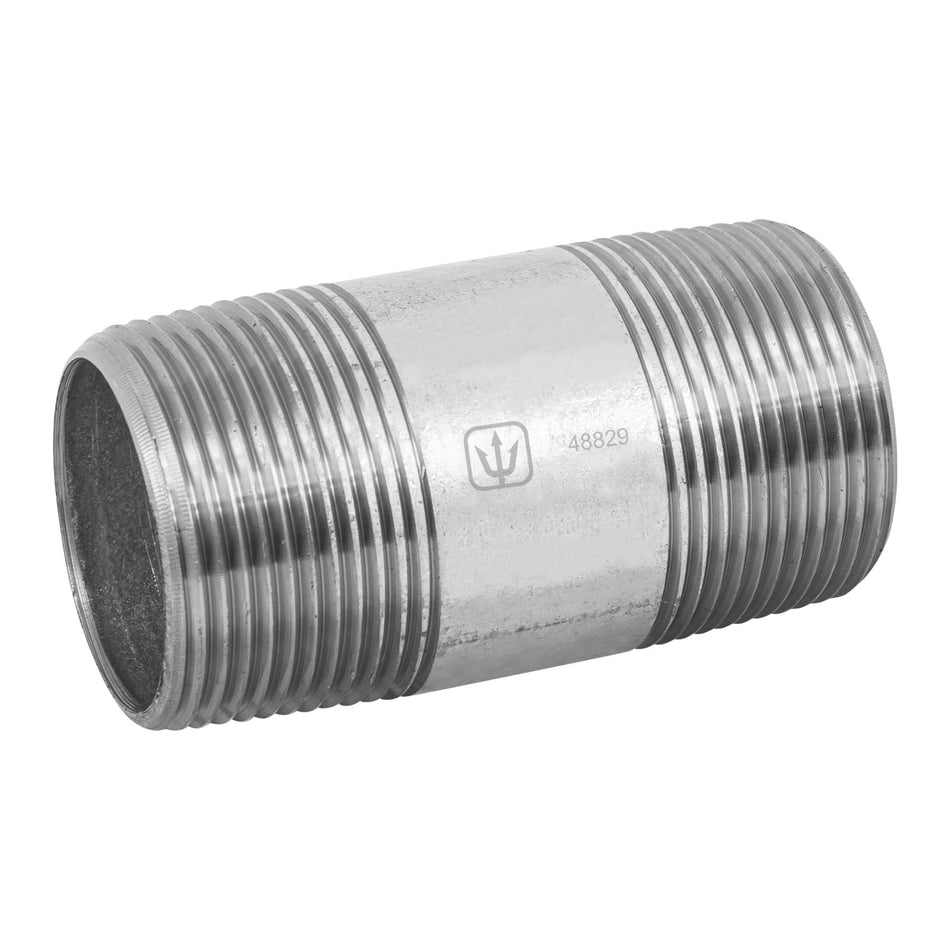 Niple de acero galvanizado 1-1/4 x 3', Foset Caja con 4, 48829