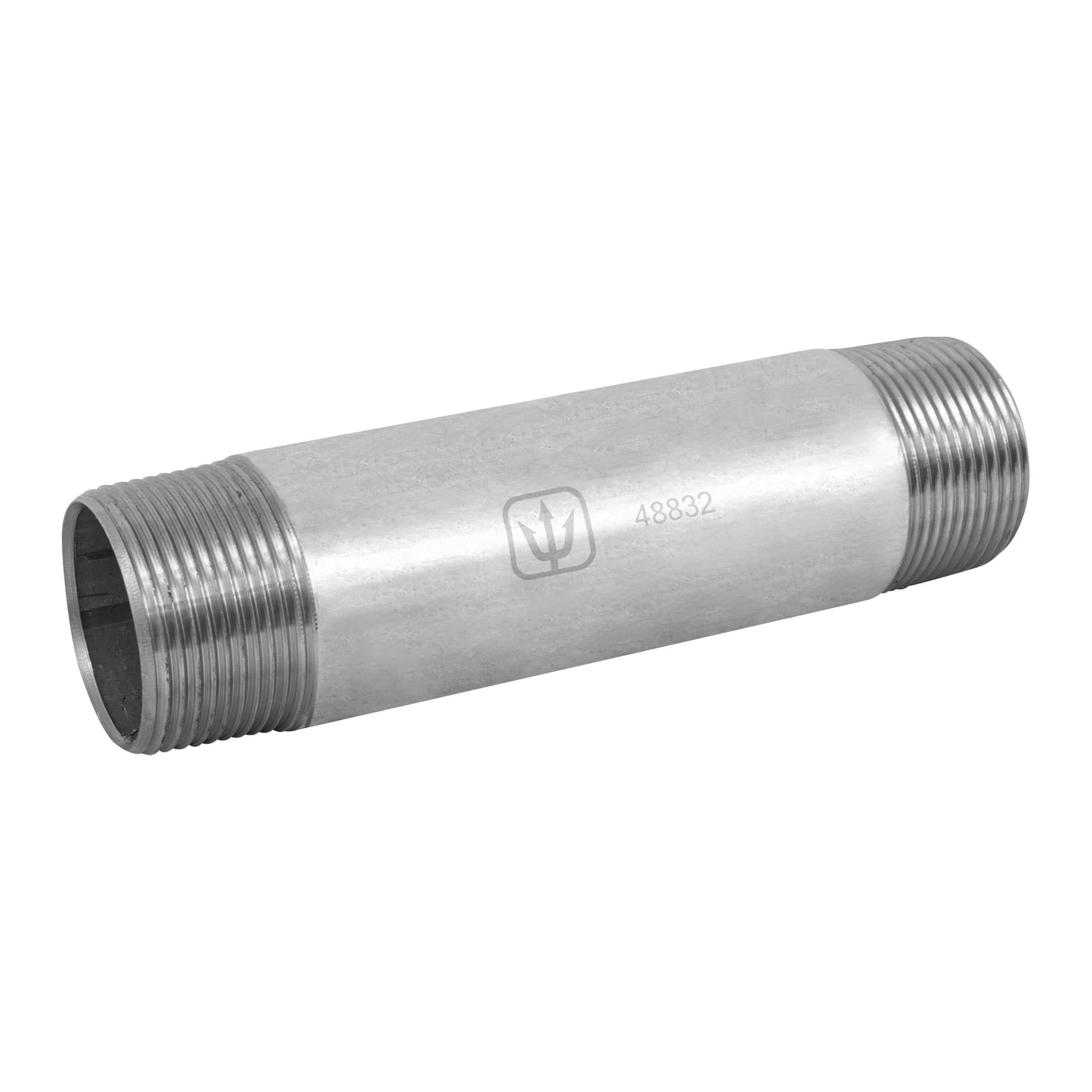 Niple de acero galvanizado 1-1/4 x 8', Foset Caja con 4, 48832