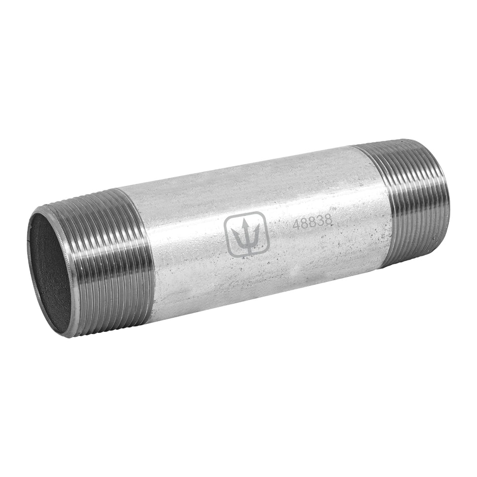 Niple de acero galvanizado 1-1/2 x 6', Foset Caja con 4, 48838
