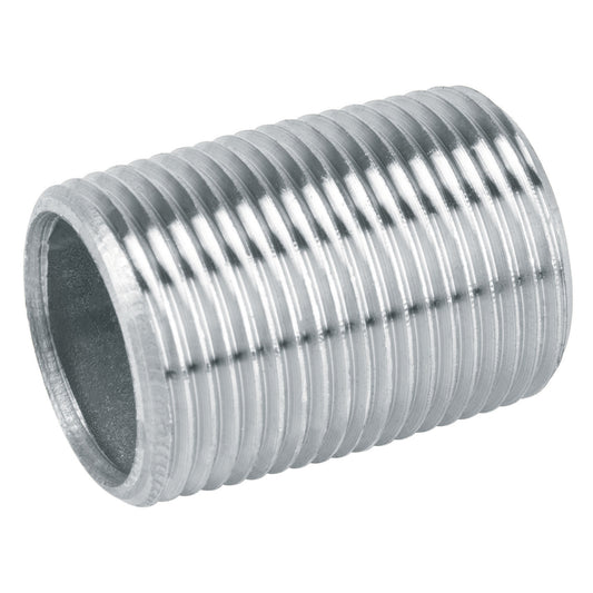 Niple de acero galvanizado 3/4' cuerda corrida, Foset Caja con 10, 47537