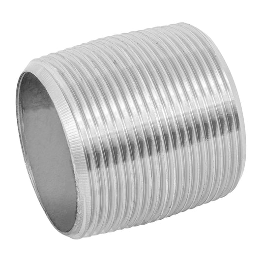 Niple de acero galvanizado 1-1/2' cuerda corrida, Foset Caja con 4, 48790