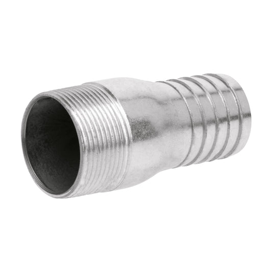 Niple de acero galvanizado 1-1/2' tipo botella, Foset Caja con 4, 48179