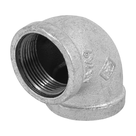 Codo 90° acero galvanizado de 1-1/4', Foset Caja con 4, 48749
