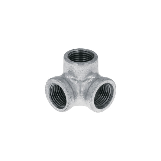 Codo rincón acero galvanizado de 1/2', Foset Caja con 5, 48740