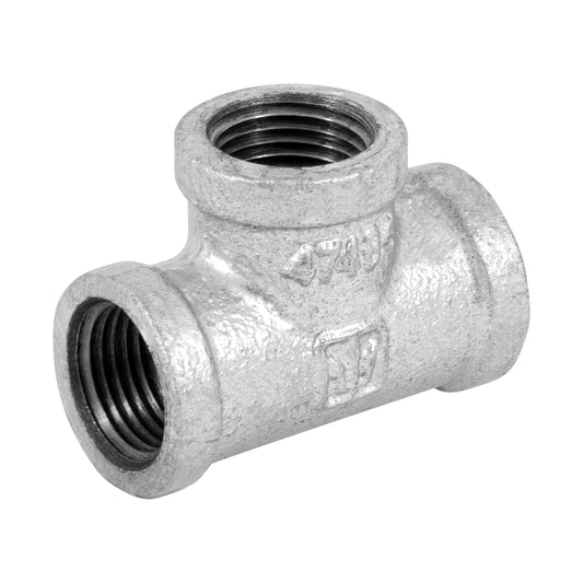 Tee sencilla 1/2' acero galvanizado, Foset Caja con 10, 47485