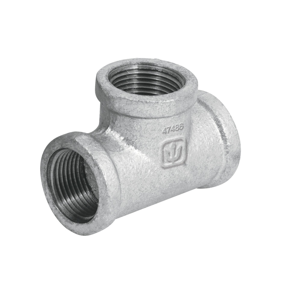 Tee sencilla 3/4' acero galvanizado, Foset Caja con 10, 47486