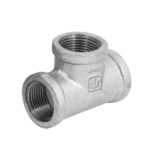 Tee sencilla 3/4' acero galvanizado, Foset Caja con 10, 47486