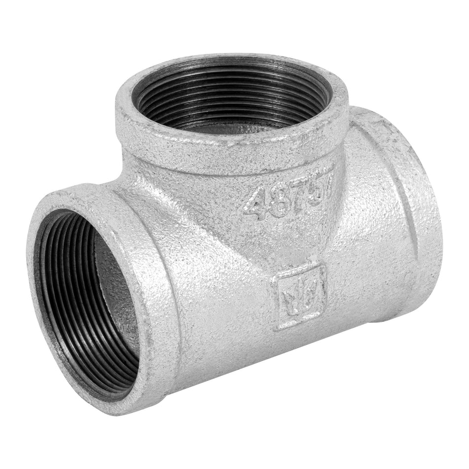 Tee sencilla 2' acero galvanizado, Foset Caja con 4, 48757