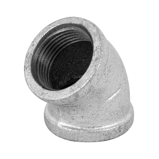 Codo 45° acero galvanizado de 1', Foset Caja con 5, 47541