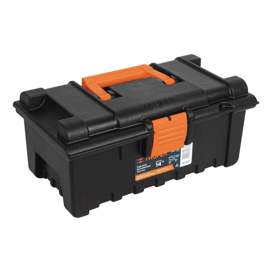 Caja para herramienta de 14' sin compartimentos, TRUPER Caja con 3, 19854