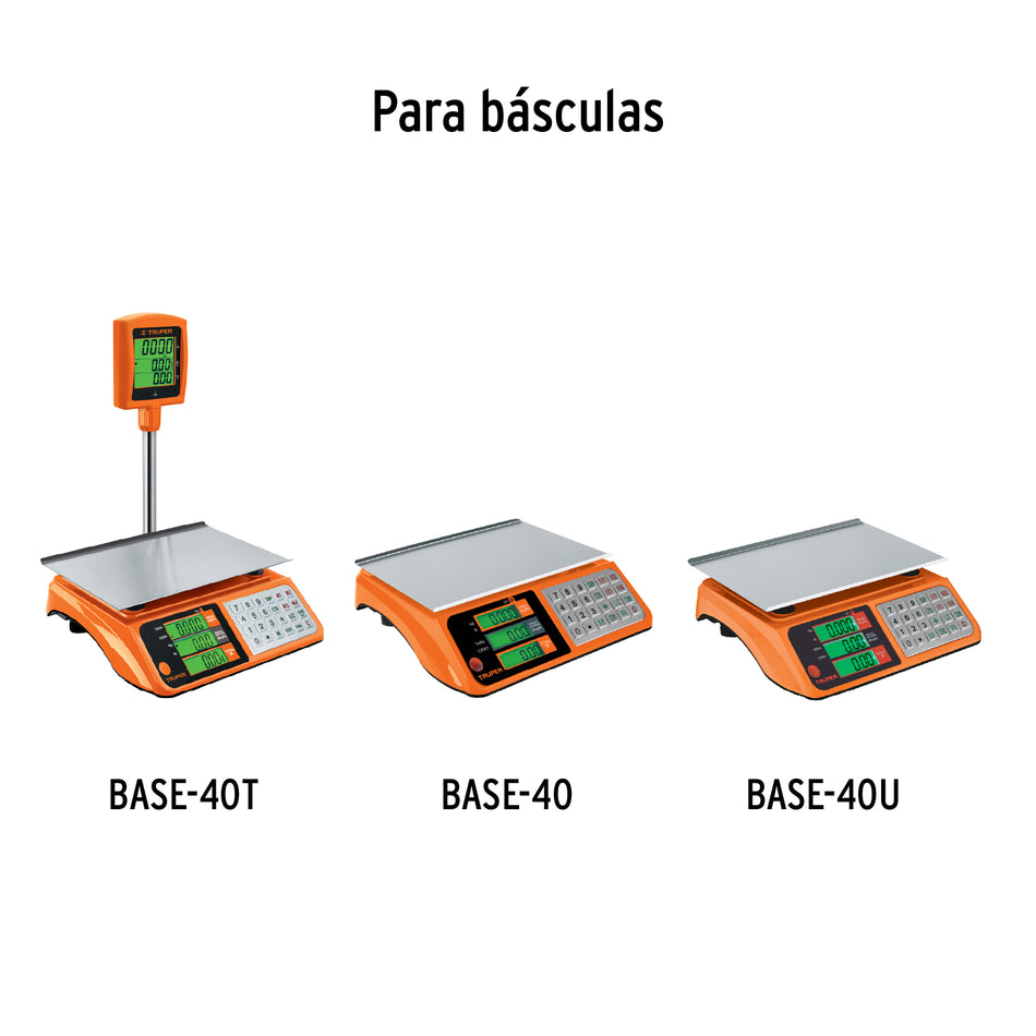 Charola de acero inoxidable para báscula electrónica, Truper, 101320