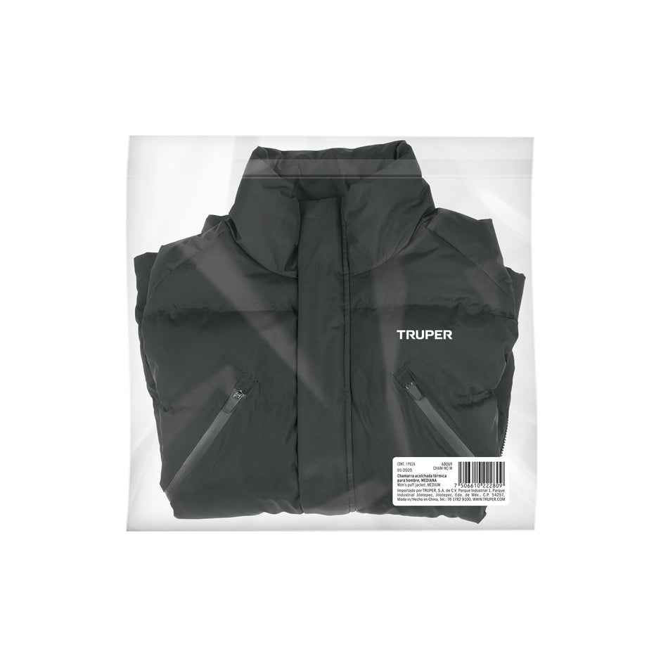Chamarra acolchada térmica para hombre, negro, EG,TRUPER, 68071