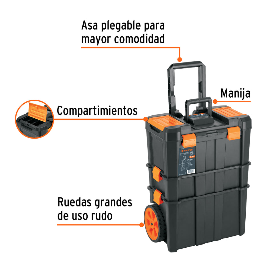 Caja para herramienta, 19'x25' c/ruedas, 3 en 1 desmontable, 102644
