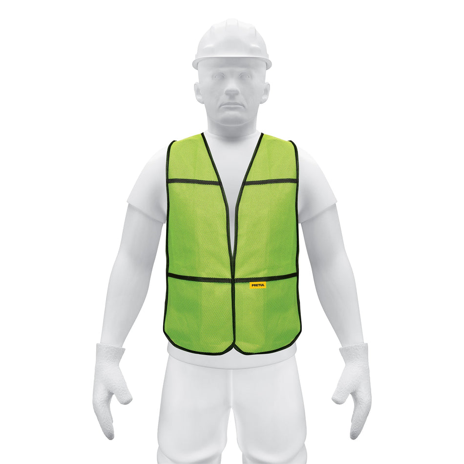Chaleco de seguridad, uso de día, verde, Pretul Caja con 5, 21024