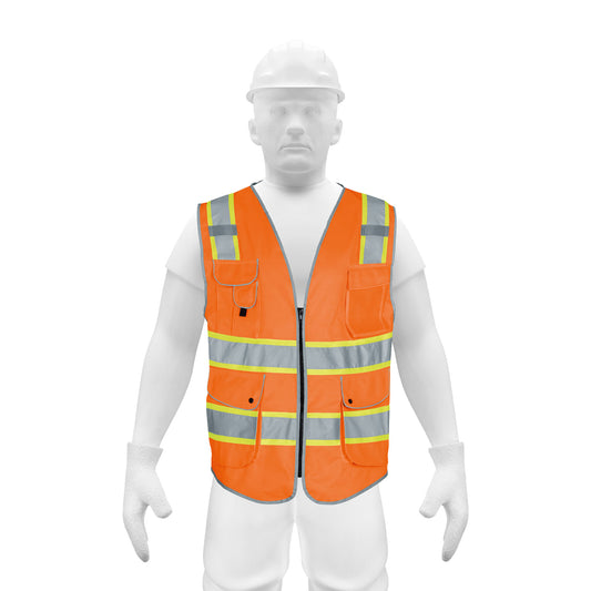 Chaleco de seguridad de alta visibilidad, naranja, G, EXPERT Caja con 3, 102441