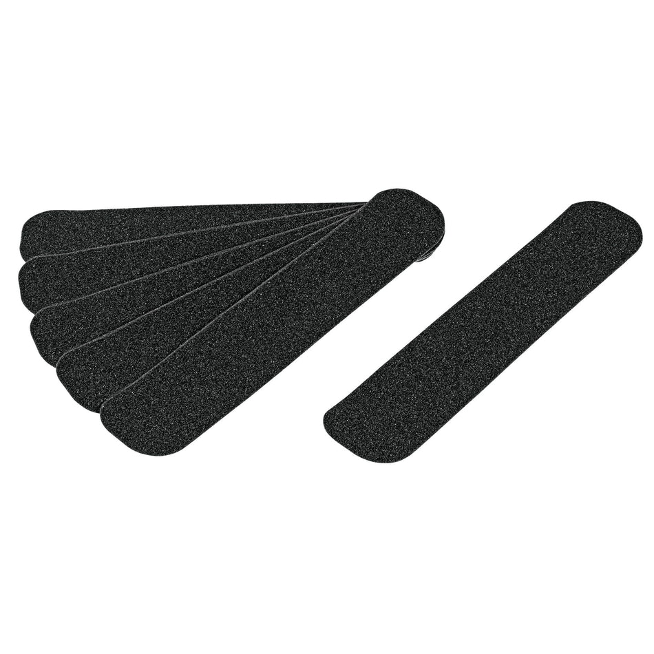 Tarjeta 6 tiras 23cm antiderrapantes negras 50mm c/abrasivo Caja con 5, 12530