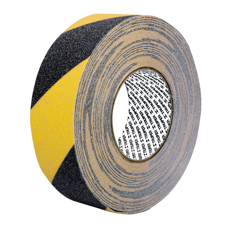 Rollo 18 m de cinta antiderrapante ama/negra 50mm c/abrasivo Caja con 2, 101449