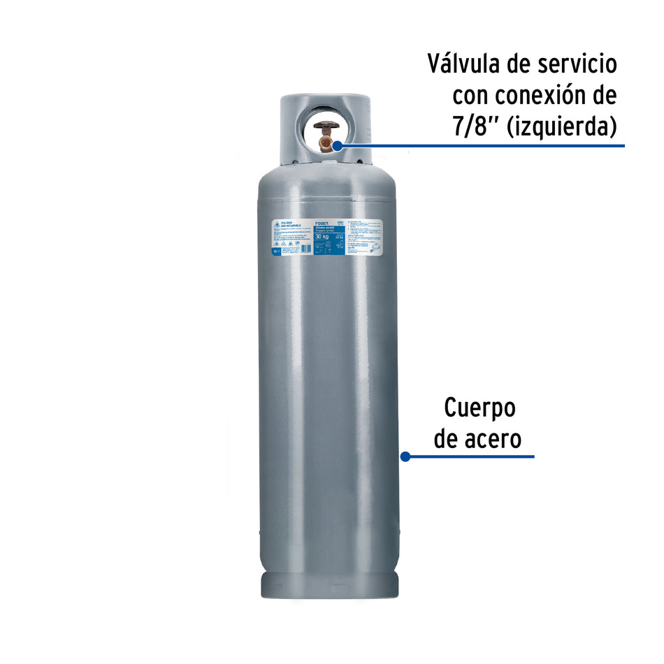 Cilindro portátil para gas LP, 30kg (66lb) Foset, 45891
