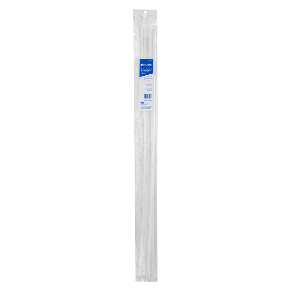 Bolsa c/10 cinchos plásticos 120 lb, 750 x 7.5 mm, naturales Caja con 10, 48984