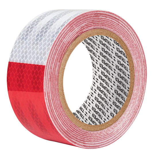 Rollo de 9 m x 2' de cinta reflejante de PVC, Truper Caja con 2, 101683