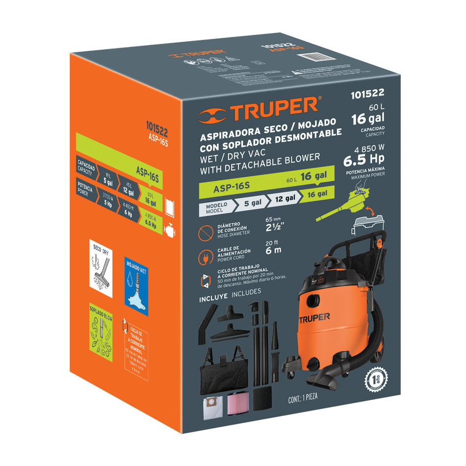 Caja de empaque de repuesto para ASP-16S, Truper, 103078
