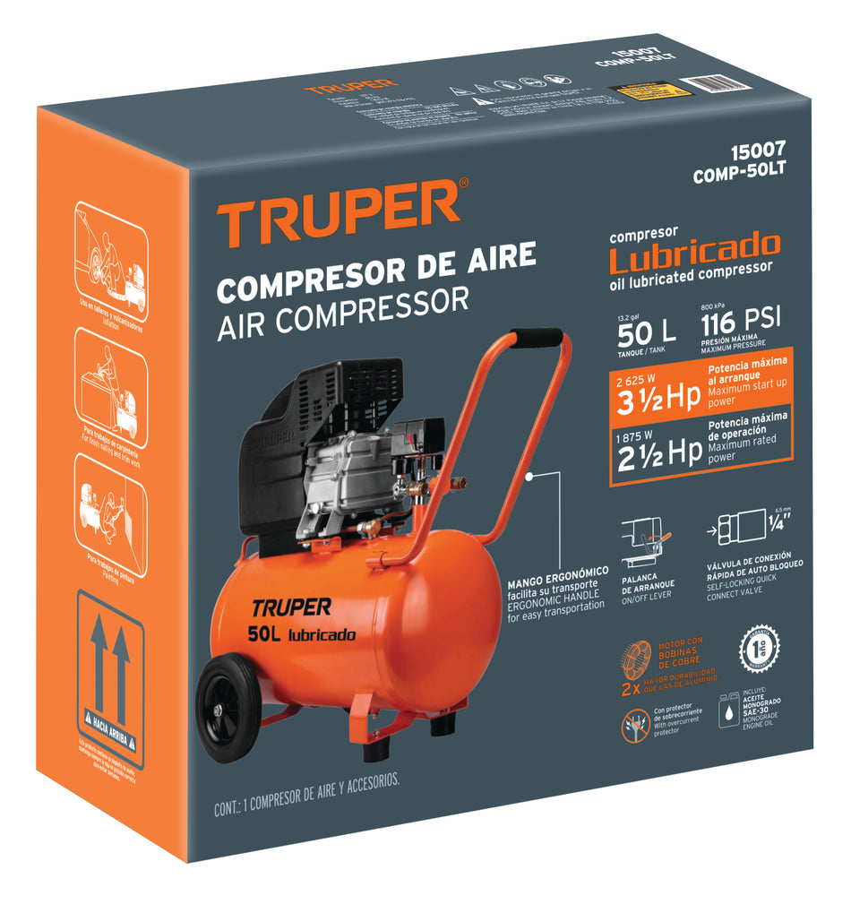 Caja de empaque de repuesto para COMP-50LT, Truper, 101937