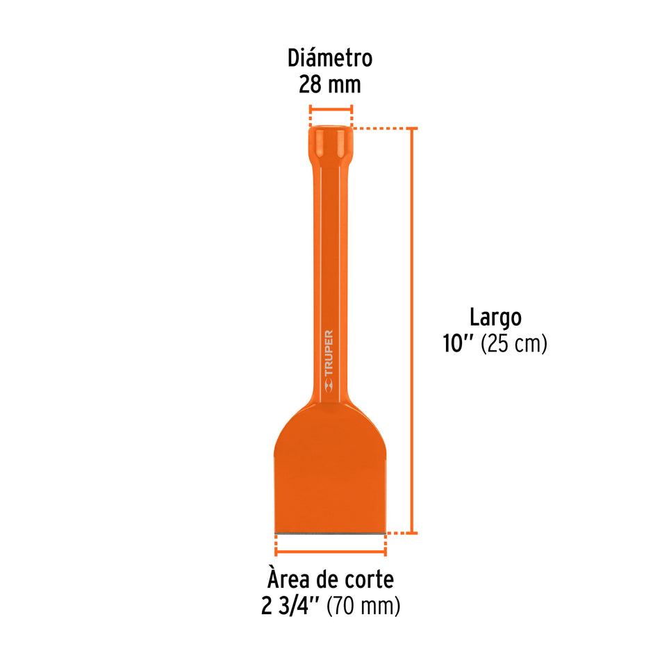 Cincel ladrillero 2-3/4 X 10', Truper Caja con 4, 12184