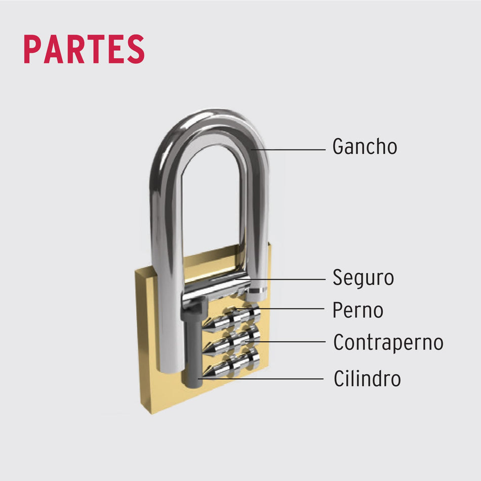 Blíster con 2 candados de latón de 20mm, Hermex Basic Caja con 6, 23513