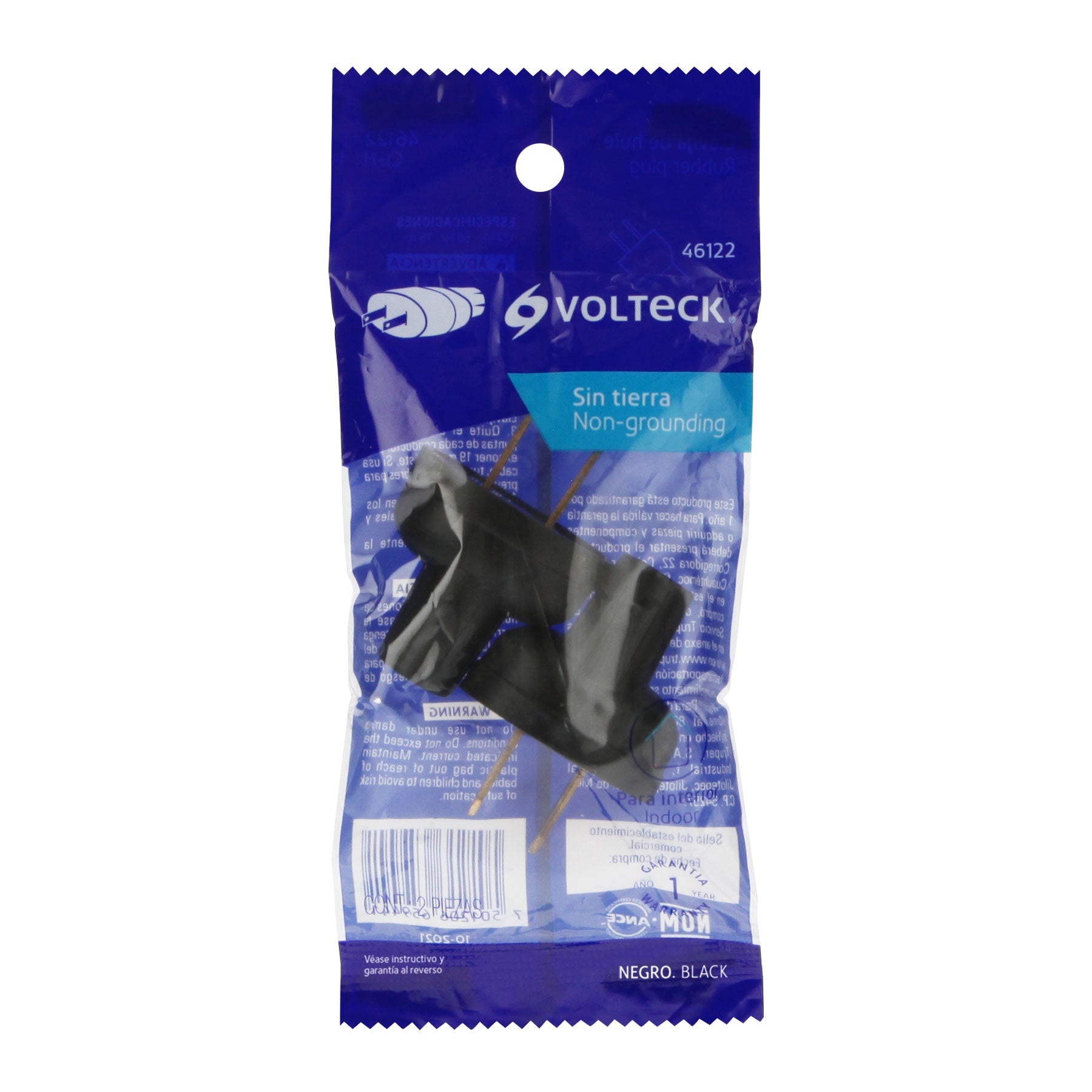 2 Clavijas de PVC, Volteck Caja con 20, 46122