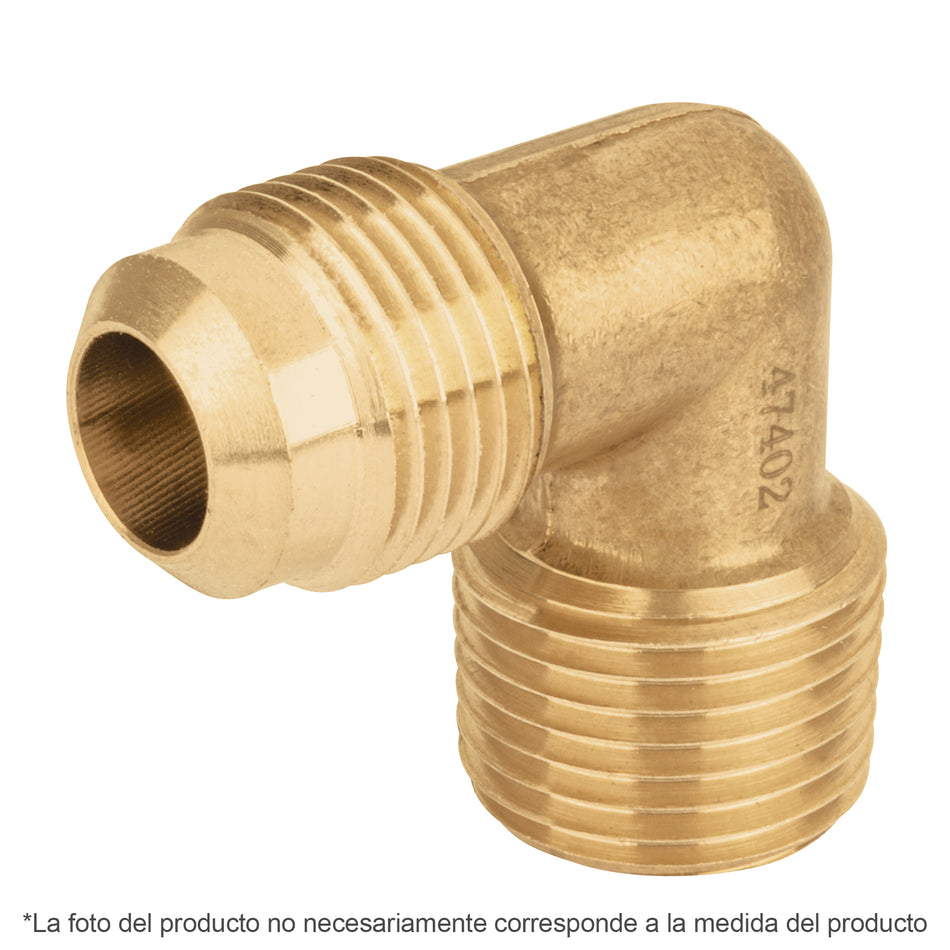 Codo terminal a 90° de latón 5/16' x 3/8', Foset Caja con 10, 41058