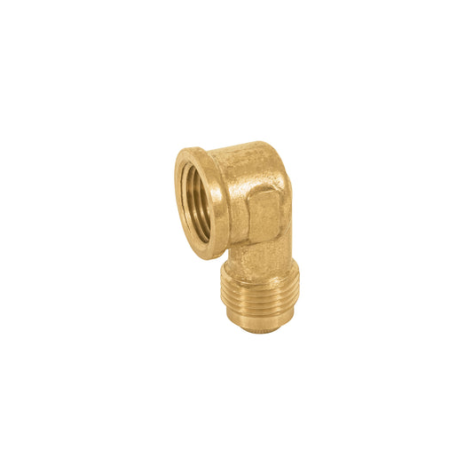 Codo para estufa a 90° de latón de 3/8 x 3/8', Foset Caja con 10, 47403