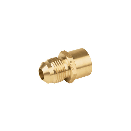 Conector flare soldable de latón, 3/8' x 1/2', Foset Caja con 10, 47455