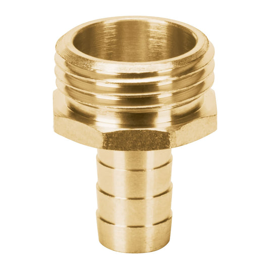 Conector 1/2' macho de latón sólido para manguera, Truper Caja con 6, 12702