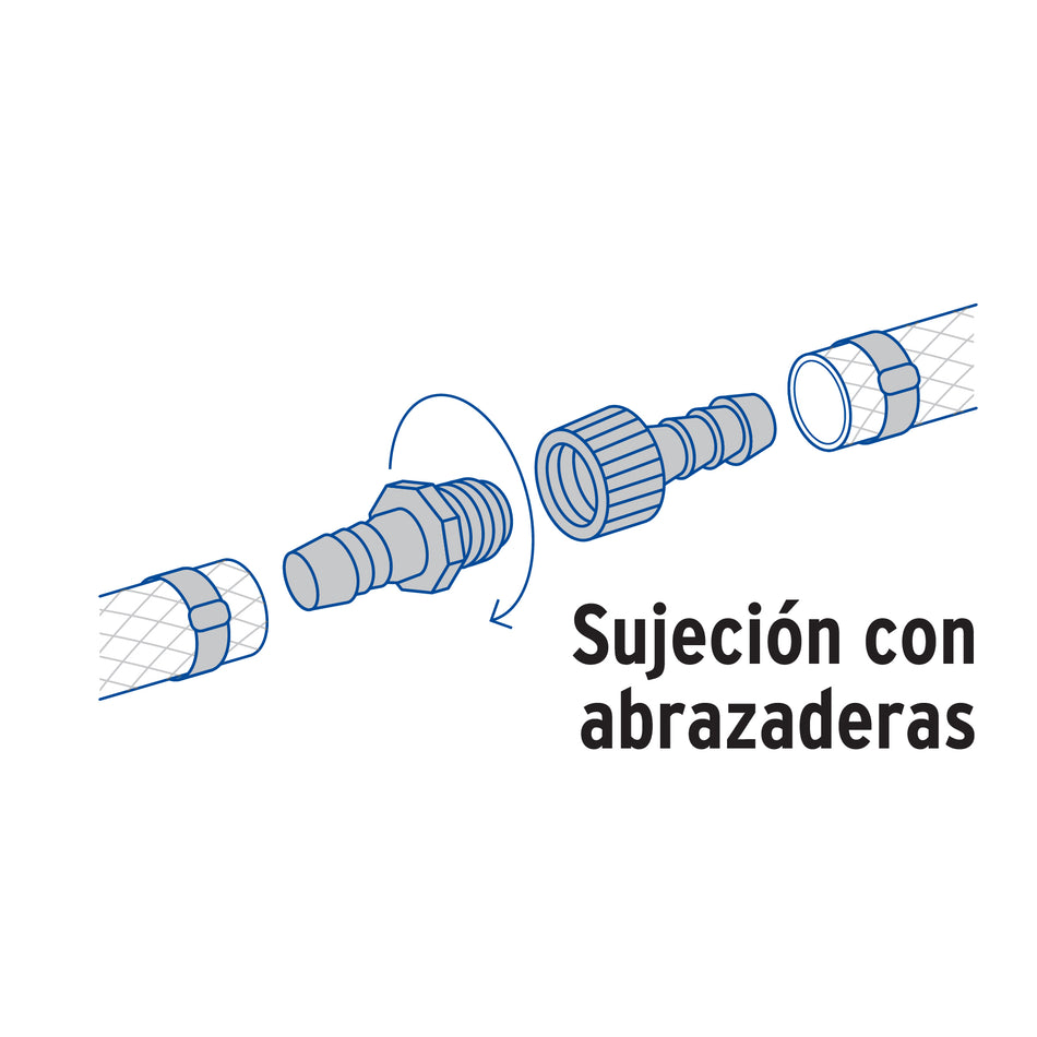 Juego de conectores de 1/2' de polipropileno, Foset Caja con 10, 48566