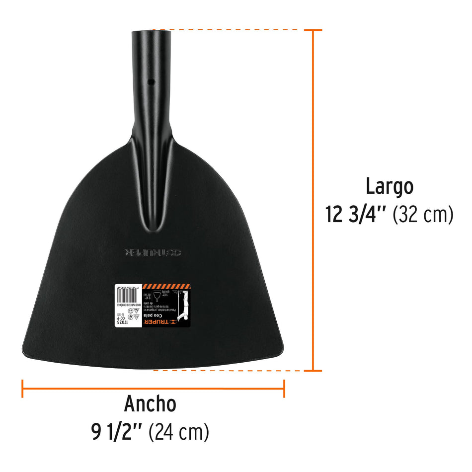 Coa pala, sin mango, Truper Caja con 4, 17035