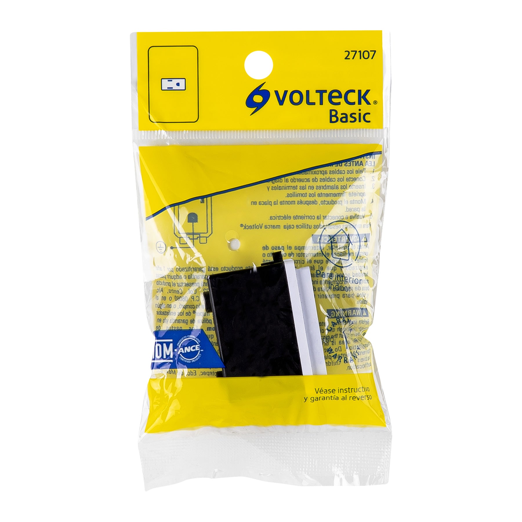 Contacto 2 polos + tierra, Volteck Basic, 27107